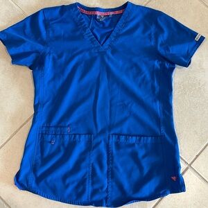 Blue med couture women’s scrub top